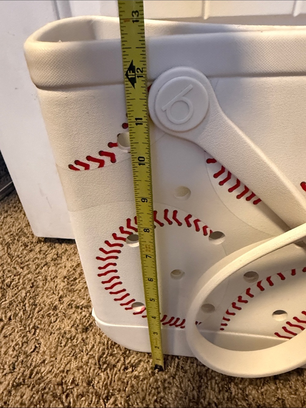 BOGG BAG White Tote with Red Baseball Stitch Pattern - Picture 4 of 4
